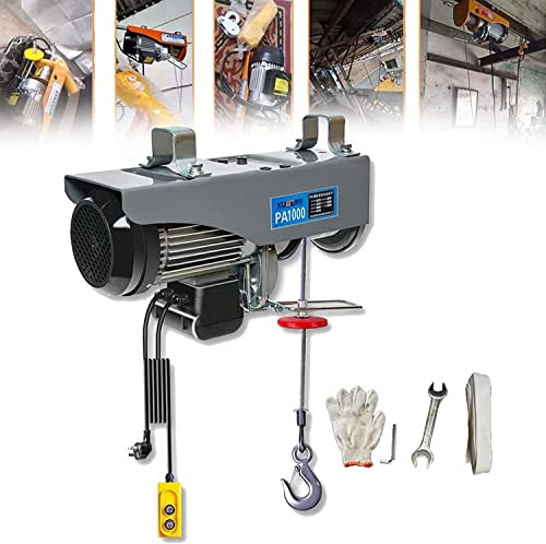 WQZStar Mini palan de Levage électrique, Petite Grue Domestique 220 V, Ascenseur à câble électrique intérieur 510 W, treuil électrique avec télécommande et Frein Automatique