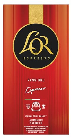 L'Or Espresso Café - 100 Capsules Maranello | Compatibles Nespresso®*, lot de 10 x 10 capsules aluminium