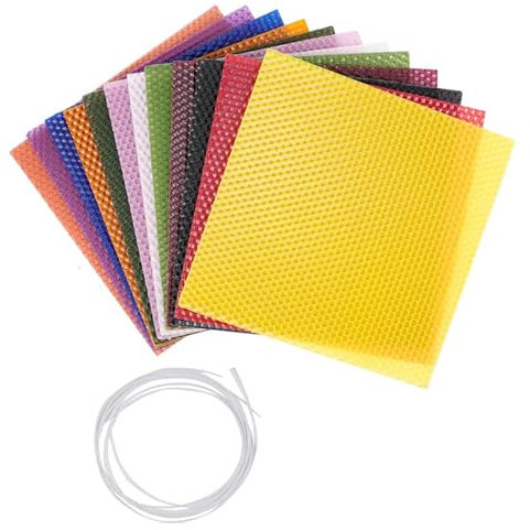 ZEPFJHE Wachs-Herstellungs-Set, 12 Farben, Wachsplatten-Set für Kinder, Erwachsene, Weihnachten, Heimdekoration, Basteln, 12 Stück