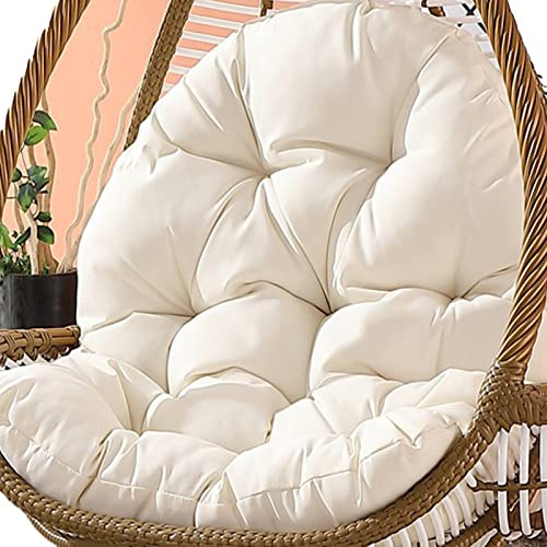 Large White Egg Chair Cushion Replacement Hanging Swing Cushion for Outdoor Furniture Comfortable Hammock Chair Cushion Patio Swing Seat Pad