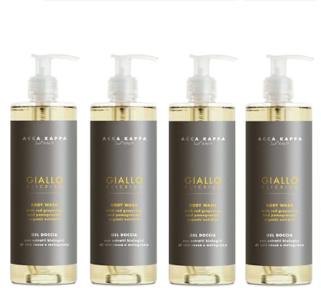 thehotelery.de ACCA KAPPA Giallo Elicriso Body Wash/Duschgel 380ml, Hotelkosmetik, Wellness & Spa, Hotelshampoo, Hotelkosmetik (4x 380ml)
