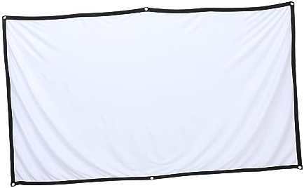 DIYEAH Cine Casa y Exterior Pantalla de Proyector Portátil de Alta Definición con Soporte y Accesorios Incluidos