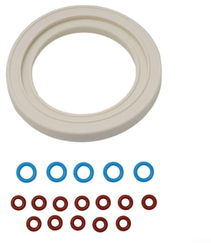 Für Breville Dual Boiler Espresso Maker Group Kopfdichtung mit komplettem O-Ring Set, 18 Silikonstücke in Weiß Blau Rot, passend für Modelle BES920 BES900 BES980, Ersatz für Dampf