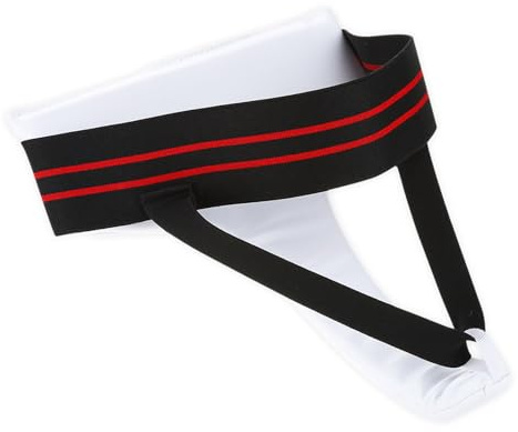 AMONIDA Tiefschutz für Damen, Schützender Suspensorium für Taekwondo, Boxen, Karate, Sanda, Schrittschutz aus PU-Leder für Damen, Weiß S M L XL