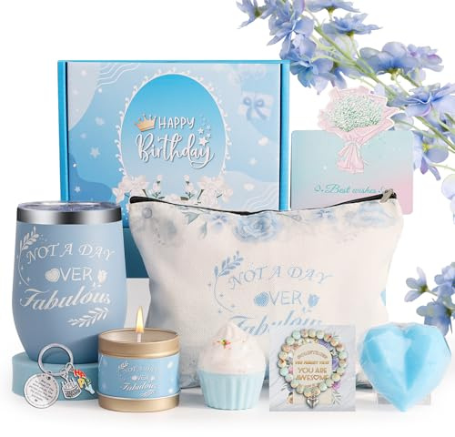 Pamper Sets for Women Gifts, Relaxation Gift Sets for Women, Birthday Gift Sets for Her, Womens Gift Set for All Occasion, Hampers Relaxation Self Care Package for Her(Blue-Any)
