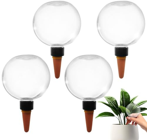 Smdbzda 4 Pezzi Globi per Irrigazione Piante, 500ml Irrigazione Bulbi Autoirriganti, Sfere per Irrigazione per Interni ed Esterni, Sfere di irrigazione per Piante, per Balconi e Piante da Giardino