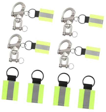 KMGDM Release Marine Shackle Set 316 Stainless Steel Eye Clips with Reflective Tabs for Boat Hardware Use Marine Shackle Eye Clip