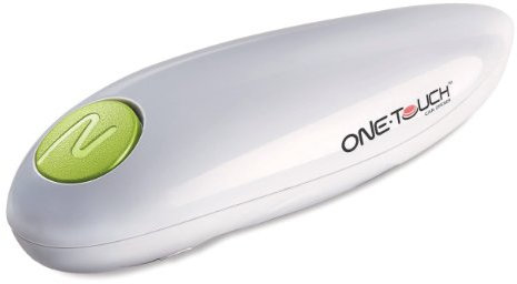 San Ignacio One Touch KC08 Dosenöffner, modernes Design, vollautomatisch, Magnet zur Befestigung des Deckels, weiß/grün