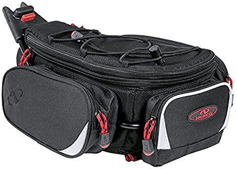 Norco Erwachsene (Unisex) Cykeltaske Carson sadelpind Fahrradtasche, Schwarz, Volumen: 9,5 / 11,5 Liter EU