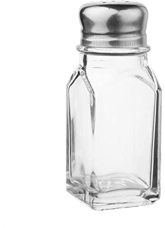 Olympia CE326 1X Nostalgic Salt And Pepper Shaker 100X40mm Glass Cruet Pot Kitchen Tableware,100(H)x 40(Ø)mm