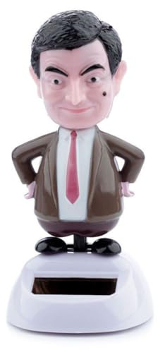 Out of the blue 57/9749 - Bewegliche Figur, Mr. Bean auf Kunststoff-Basismit Solarzelle, Circa 11 cm