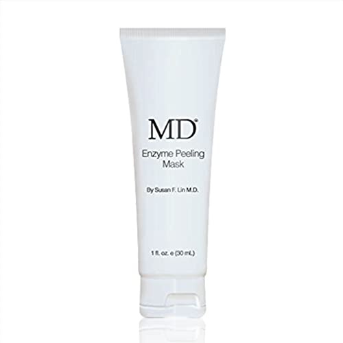 MD Enzyme Peeling Mask for Sensitive Skin - Gentle Exfoliating Gel with Papaya & Pineapple Enzymes - Professional Brightening Peel-Off Mask for Clear Pores and Smooth Texture - 30mL