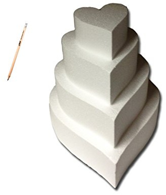 POLIART IRPot - Base per Torta in POLISTIROLO Forma Cuore H 5 CM Diametro Varie Misure (Larghezza 50 CM)