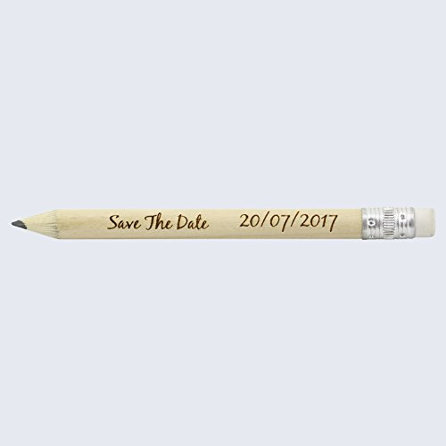 50 crayons personnalisables gravés au laser pour les mariages, Save The Date, Pencil Us In