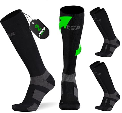 COMPRESSION FOR ATHLETES Chaussettes de Contention Femme et Homme de Haute Qualité, Soutien de La Cheville et de La Voûte Plantaire, Chaussettes de Contention Homme et Femme fabriquées dans l'UE