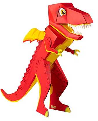 Der kleine Knick Shelfmade Stehende Schultüte für Mädchen & Jungen - 100cm Geschwister-Schultüte als Bastelset für Schule & Kindergarten - ideal zur Einschulung (Drache)