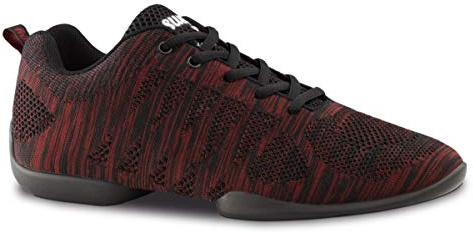 Anna Kern Damen Dance Sneakers 135 Bold - Textil Rot/Schwarz - Normalweite - 1 cm Sneaker Absatz - Geteilte PU Sohle