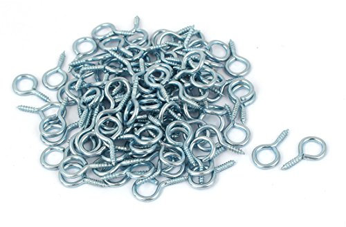 Aexit Jewelry Garden Vine Wire 2.1mm Thread Dia Eyelet Screw Eye Hook 100pcs (232862b81726aa7513a9474229856863)