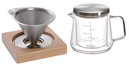 GRÄWE Kaffeebereiter mit hitzebeständiger Karaffe aus Borosilikat-Glas, mit Edelstahl-Dauerfilter, spülmaschinengeeignet