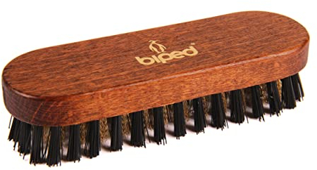 biped Esclusiva spazzola per camoscio Spazzola per camoscio Laccato marrone legno con ottone z2444