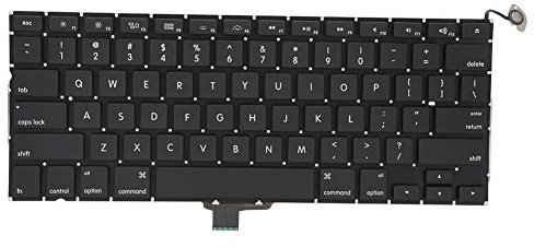 VBESTLIFE Teclado de Repuesto para computadora portátil OS X Pro 13 Pulgadas A1278 2009 2010 2011 Mediados de 2012, diseño en inglés Americano