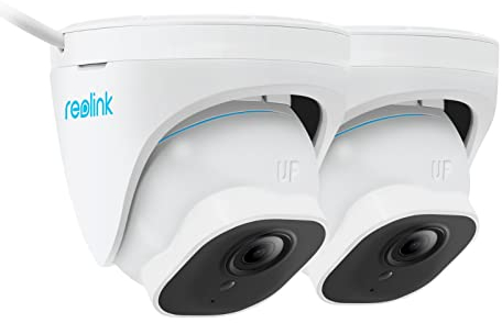Reolink 4K Ultra HD PoE CCTV Camera with Human/Vehicle Detection, Smart Motion Alerts, Time Lapse, IP67 Weatherproof, Audio Recording, 820A (2Pack)