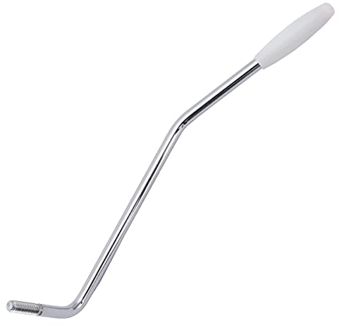 Musiclily Pro 4,8mm Stahl Gewinde Tremolo Arm Whammy Bar Tremolohebel für Fender American Strat Style E-Gitarre, Chrom mit Weißer Kappe