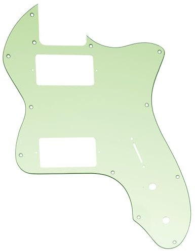 Musiclily Pro 12 Löcher Bedeckt HH Schlagbrett Pickguard 3-lagig Mint Green | für USA/Mexico Fender 72 Tele Thinline Style E-Gitarre