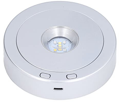 LED-Display-Basis, 7-farbiger Drehbarer Display-Ständer mit Rutschfester Unterseite und Kabel, USB-wiederaufladbar und Batteriebetrieben, Runde Farbwechsel-Lichtbasis für 3D-Kristallglaskunst, Figur