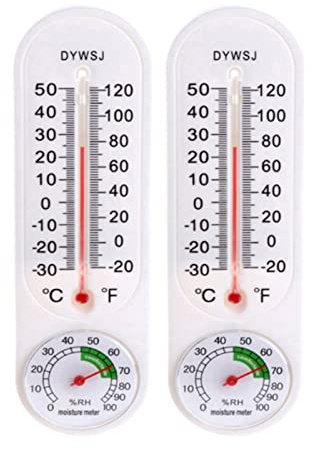 ZYWUOY Thermomètre extérieur/intérieur, hygromètre, humidimètre, thermomètre, température et humidité avec Celsius/Fahrenheit (℃/℉) pour, Cave, humidor, Serre, Armoire
