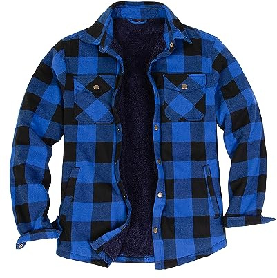 ZENTHACE Mens Flannel Shacket Jacket veste en flanelle pour hommes Homme