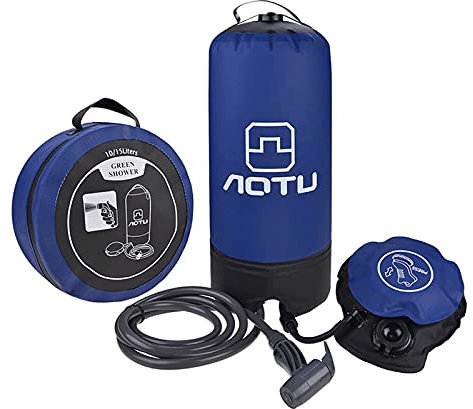 Karlak 11L PVC Druckdusche mit Fußpumpe Leichte Outdoor Aufblasbare Dusche Druckdusche Wasser Tasche Für Outdoor Strand Camping Wandern Baden