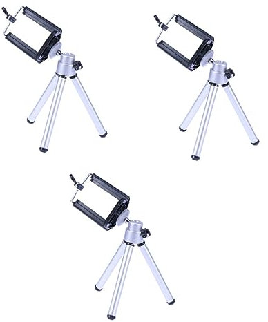 Hemobllo Lot De 3 Trépieds Légers pour Appareil Photo avec Pince pour Téléphone Réglage À 3 Pieds Non Destinés À Une Utilisation en Extérieur