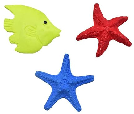 Silikonbackform 3 Stück Gebackene Drei Loch Meerestierform Fisch Seesternkuchen Ton Dekoration Fondant Silikonform