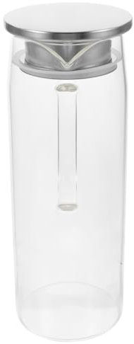 VINTORKY Jarra De Vidrio Transparente 4l Tapa Para Refrigerador Ideal Para Invitados