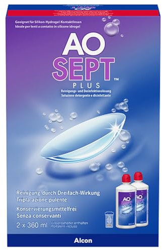Aosept Plus Kontaktlinsen-Pflegemittel | Vorratspackung | 2 x 360 ml