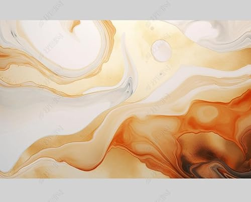 MZOwallpaper Papier Peint Intissé Marbrures Éclaboussées D’Or Poster Tableaux Muraux Tapisserie Photo Trompe L'Oeil Salon Chambre Art Mural 200Cm(L) X140Cm(H)