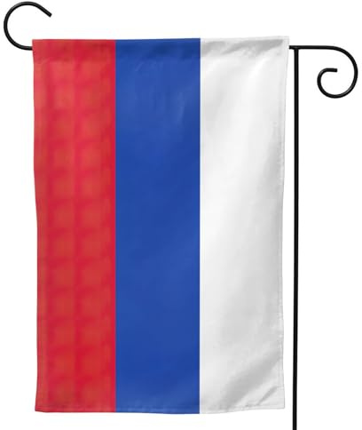Bandiera russa stampa bandiera da giardino doppia faccia verticale benvenuto cortile bandiera banner 71 x 101 cm decorazione esterna