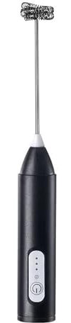 XuQiZZpp Varilla de espuma de leche de acero inoxidable inalámbrica, 3 modos, creación rápida de espumas para capuchinos de chocolate caliente, materiales ABS