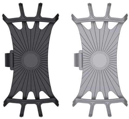 DUINIU 2 Porta Cellulare per Bicicletta, Porta Impugnatura Universale, Attrezzatura per La Navigazione in Bicicletta, Adatta per Biciclette E Motocicli (Nero, Grigio).