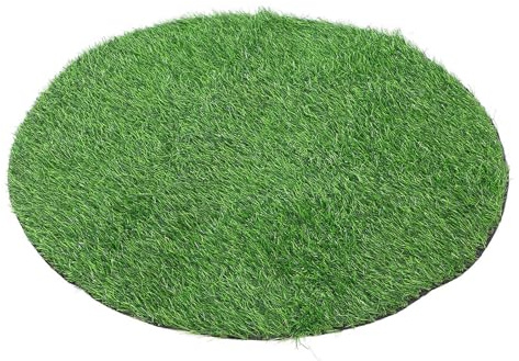 Parliky Sintetica per Esterni 90 CM Diametro Tappeto Erboso Artificiale Verde Finto Spesso 25 CM Prato Finto Resistente per Giardino Balcone e Area Giochi Animali Domestici