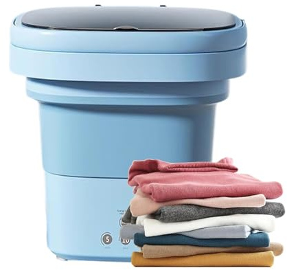 Lavatrice portatile Lavatrice da 6 L con cestello di scarico | Apparecchio Per Bucato Portatile Per Appartamento Dormitorio Casa Viaggio Campeggio Bucato Abbigliamento Biancheria Intima