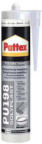 Pattex 1536071 PU 198 Mastic polyuréthane, 310 ml, blanc