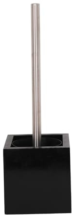 MSV 140545 MDF Esponja para Limpieza de Inodoro Acero Inoxidable/Negro, 11 x 37 cm