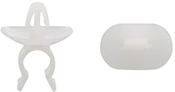 sourcing map 20Stk weiße Plastik Nietbolzen Stütze Stab Clip Spannen Halterung 7 mm DE de