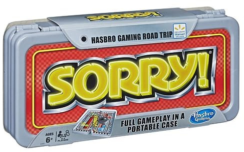 Sorry! Classic Hasbro Game Road Trip Travel Edition