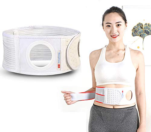 GHzzY Elastischer Stomagürtel für den Bauch mit atmungsaktiver Stomaöffnung - für festsitzende Stomabeutel und zur Vorbeugung von parastomalen Hernien,8cm,L