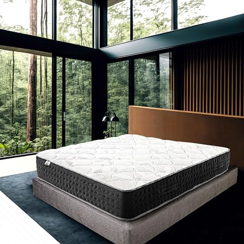 Luxury Literie | Matelas Sérénité 160 x 200 cm | Ressorts Ensachés | Mousse Haute Densité | Indépendance de Couchage | Soutien Ferme et Durable | 27cm