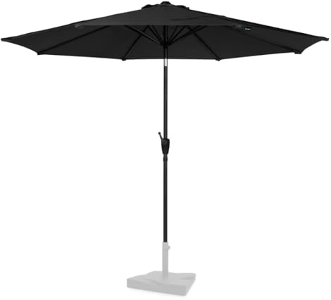VONROC Premium Parasoll Recanati – Ø300cm, Vinklingsbart, 50+ UPF Solskydd, Inkluderar Överdrag