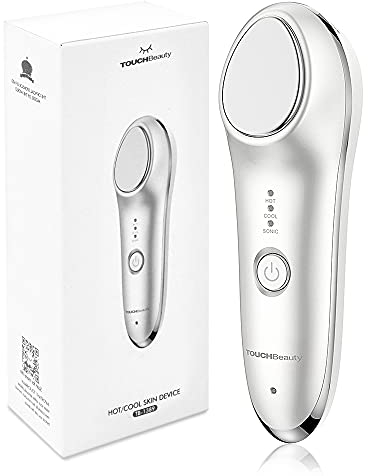 TOUCHBeauty Kalt & Heiß Gesichtsmassagegerät Elektrisch, 6°C & 42°C Vibration Face Massager für Lymphdrainage, Anti-Falten und Straffende Gesichtspflege